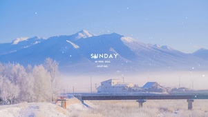 4k雪景小镇