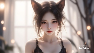 可爱狐女