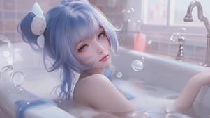 浴室可爱女孩