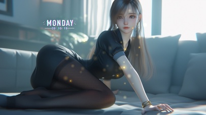 像是花朵绽放，甜美而自然