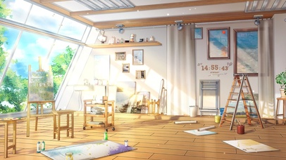 治愈唯美午后画室