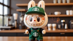 星巴克服务员labubu