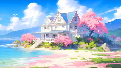 唯美海边小屋