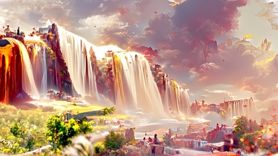 唯美壮观瀑布群