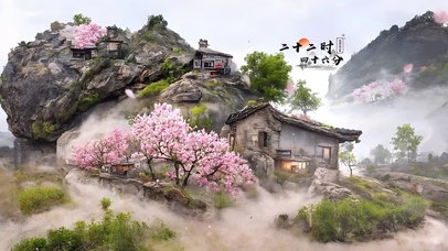 唯美治愈桃花小屋
