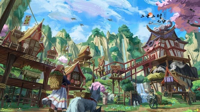 4K古风小镇（插画）