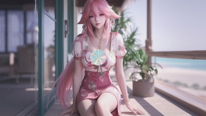 阳台女孩