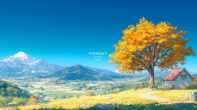 唯美的草原小屋