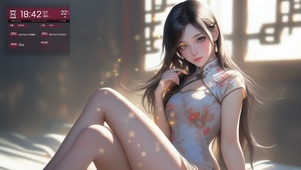 霞鬓微挽，步步生香绕画梁