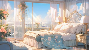 夏日清晨温馨卧室