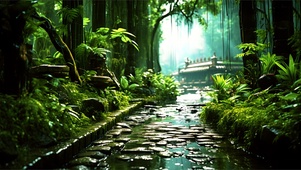 雨中小路