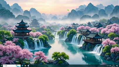 古风樱花仙境主题