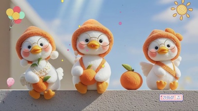 可爱鸭鸭治愈桌面