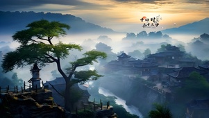 山间云雾缭绕