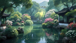 苏州园林美景4K