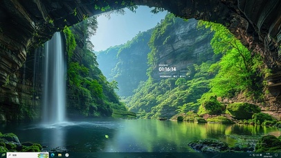 护眼山洞美景主题