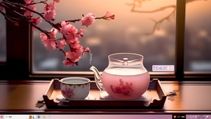 桃花依旧