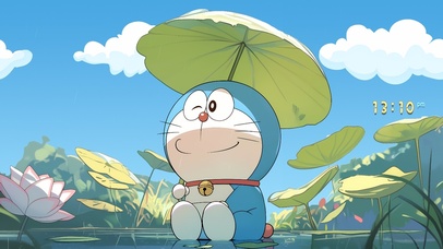 雨中可爱哆啦A梦