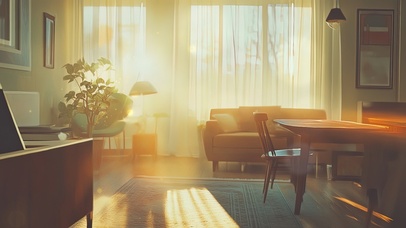 午后温馨客厅一角