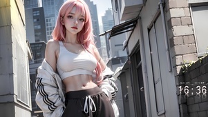 4k街头时尚美女