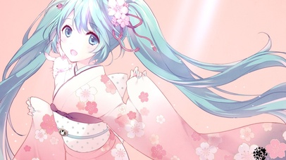 可爱的和服初音