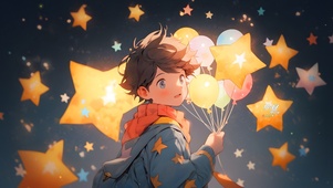 可爱星空少年