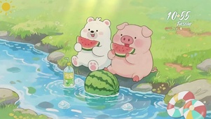 治愈系插画（夏天的氛围）