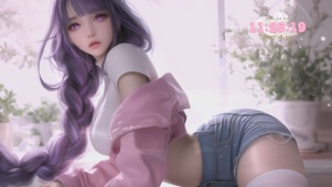 居家粉少女