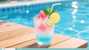 清凉解暑冰饮主题