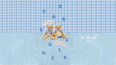 牛仔蓝小熊壁纸