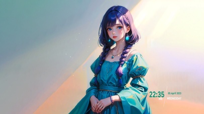 清纯美少女 简约4K壁纸