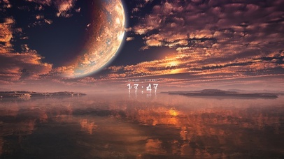 唯美治愈晚霞风景