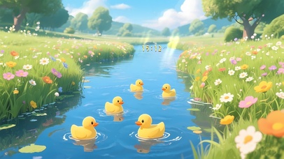 乡村田野溪流河边