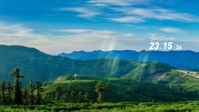 4k 治愈护眼蓝天青山风光