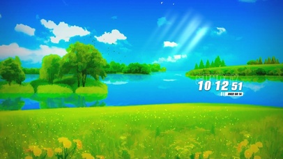 唯美治愈蓝天白云小河