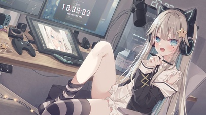 4K清纯可爱电竞少女房间