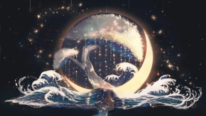 粒子互动互动鼠标拖尾星空唯美治愈古风二次元梦幻壁纸创意壁纸