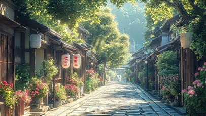 古镇里的悠然夏日