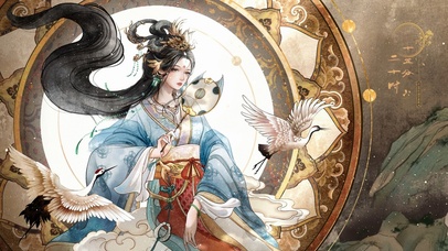 4K唯美古风仙鹤女神