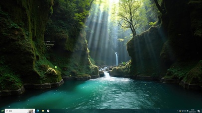 峡谷河流光影主题