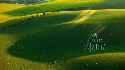 4k黄昏下的草原