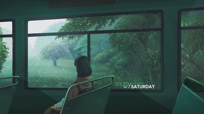 4K唯美治愈护眼雨天车窗