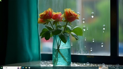 清新窗台玫瑰