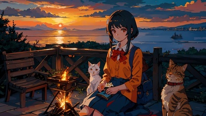 夕阳美少女