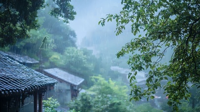 雨中阁楼