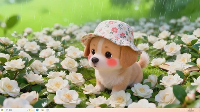 下雨天小狗桌面主题