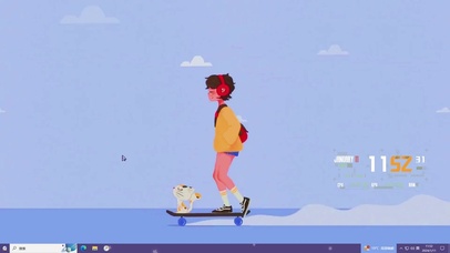 滑板女孩—【主题桌面】