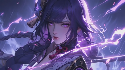 4K，3D交互雷电将军少女