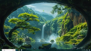 自然山洞美景主题