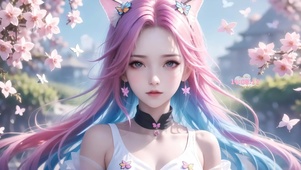 春天樱花少女